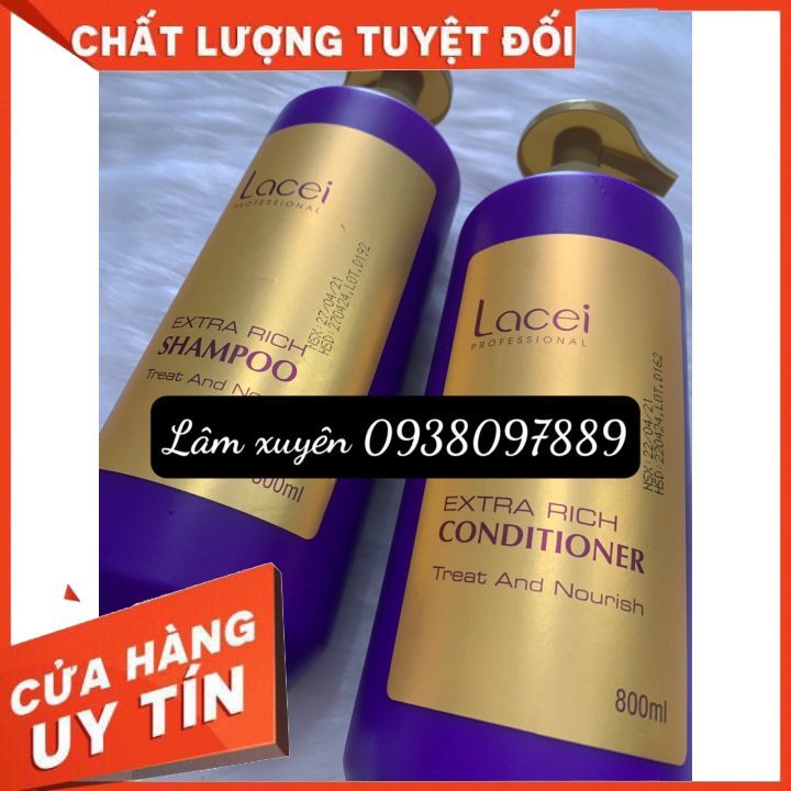 CHÍNH HÃNGBộ dầu gội LACEI tím 800ml LACEI 800ml dưỡng ẩm tóc, chống xơ khô chẻ ngọn, mang lại vẻ đẹp hoàn hão cho tóc