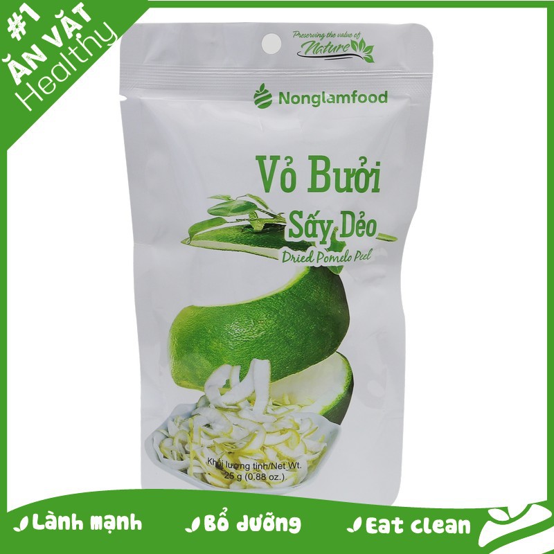 [Mã BMBAU50 giảm 7% đơn 99K] Vỏ Bưởi Sấy Dẻo Nonglamfood 25g | Healthy Snack | Healthy and Balance | Ăn vặt văn phòng