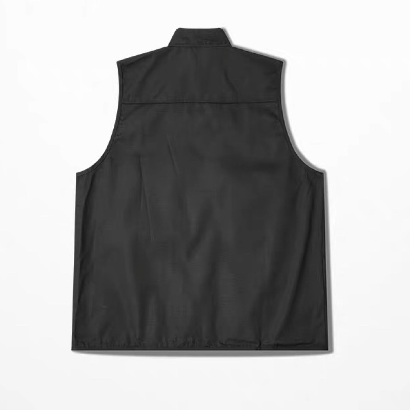 Áo khoác gile túi hộp unisex - Áo gile chiến hạm, màu Tan và Đen