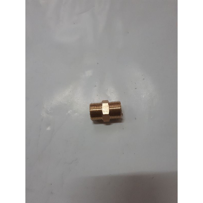 Kép nối hai đầu ren ngoài bằng đồng