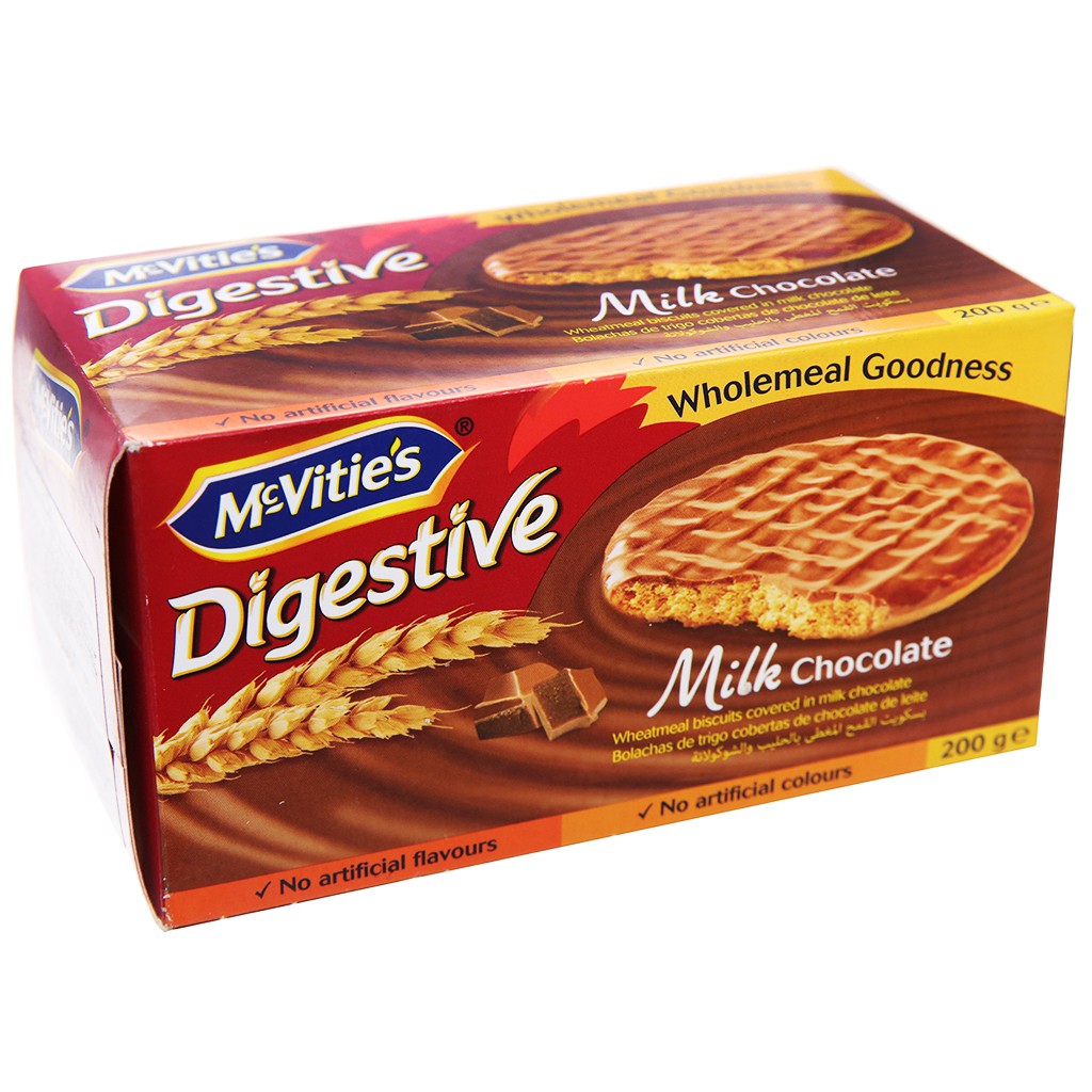 BÁNH QUY LÚA MÌ NGUYÊN CÁM CHOCOLATE ĐEN MCVITIES