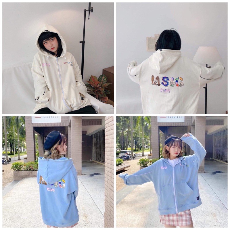 Áo Khoác Nỉ Bông Kido Form Rộng Chất Vải Đẹp Mịn❤️Áo Khoác Nữ Unisex Nỉ Siêu Xinh | BigBuy360 - bigbuy360.vn