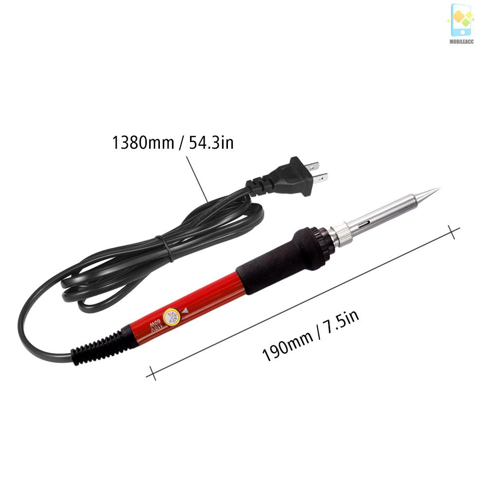 M 60W Professional Electric Adjustable Temperature 200-450℃ Soldering Iron Welding Repair DIY Hand Tool