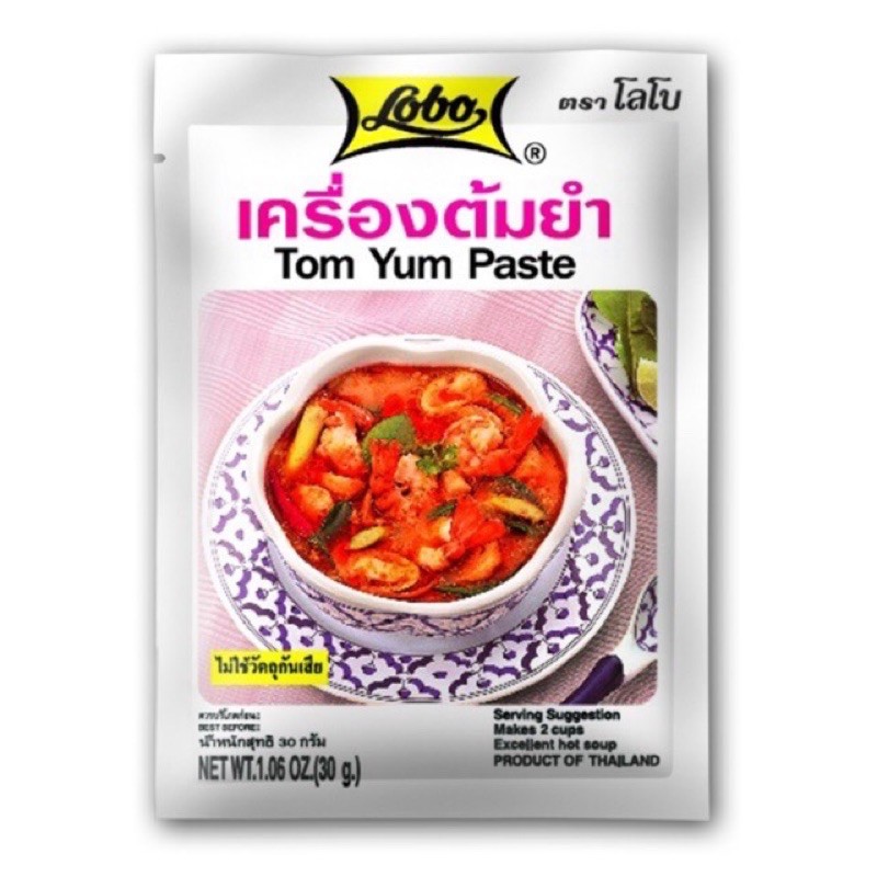 10 gói gia vị lẫu thái Tom Yum Paste hiệu Lobo ( 30gr/gói )