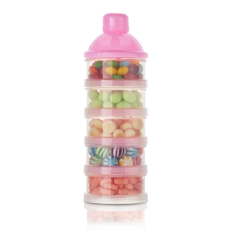 Baby Milk Formula Dispenser 5 Layers Non-Spill Stackable Snack Storage Container