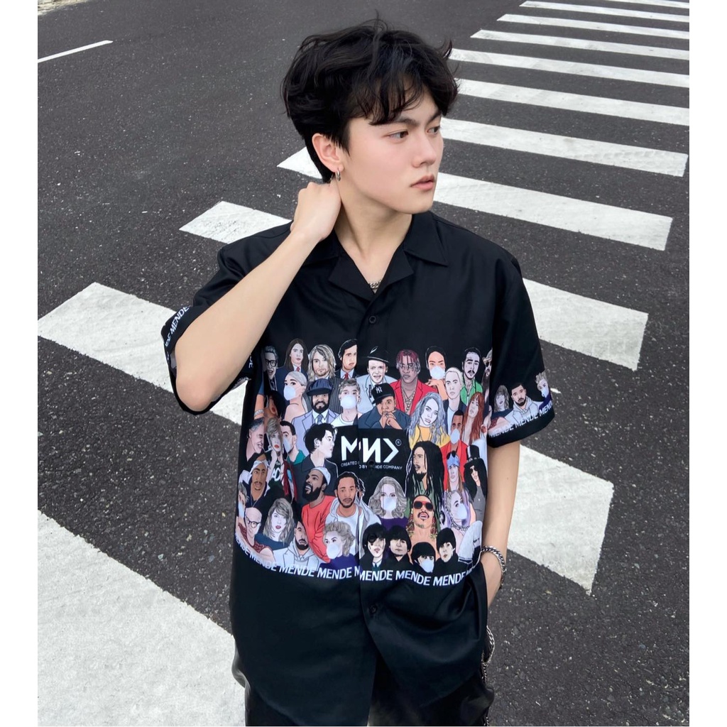 MENDE - Black Celeb Shirt - Áo sơ mi nam tay ngắn | BigBuy360 - bigbuy360.vn