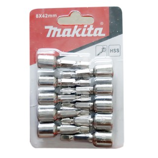 BỘ 10 MŨI ĐẦU VÍT VẶN TÔN 8MM CAO CẤP CÓ NAM CHÂM HÍT MAKITA