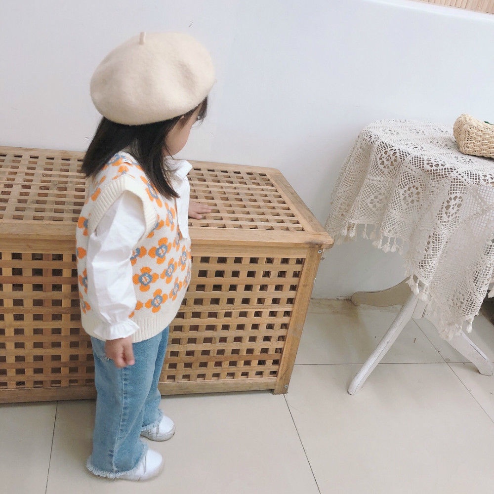 Áo Len Không Tay Cổ Tròn Thiết Kế Mới Thời Trang Theo Phong Cách Hàn Quốc