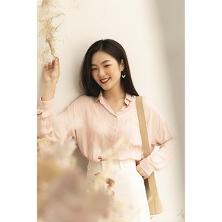 Ceci Cela - Áo Silky Shirt Hồng