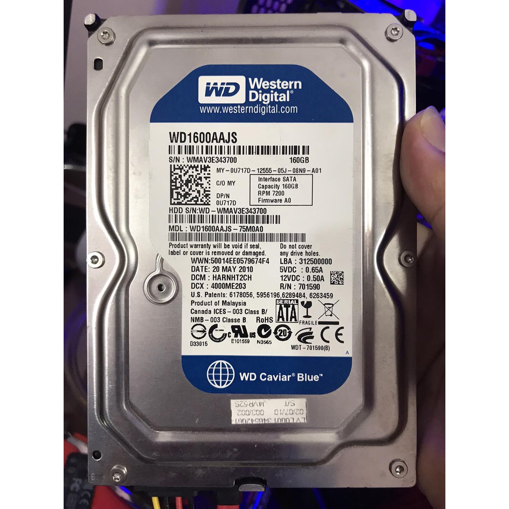 Ổ cứng HDD PC 3,5" 160Gb Western - Full phim - Hàng Chính Hãng - BH 1 tháng