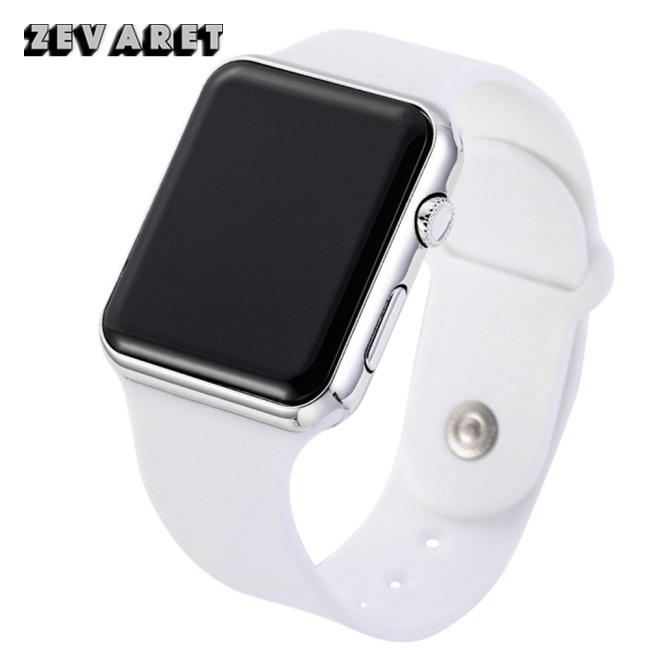 Đồng Hồ Điện Tử Thể Thao Zevaret Mặt Vuông Có Đèn LED Dây Cao Su Dành Cho Nam Nữ