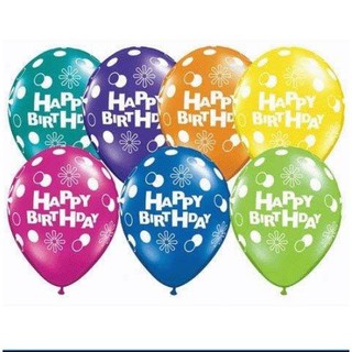 Bong bóng in hình happy birthday bịch 25c