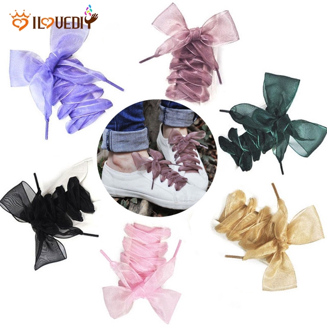 Dây giày bằng vải satin phong cách thể thao