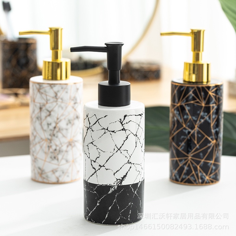 Bình đựng sữa tắm , dầu gội bằng sứ cao cấp 300ml