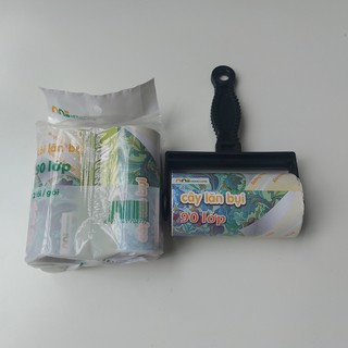 ( Hoả tốc) Set 3 Cây( Gồm 1 cây có cán và 2 lõi )  Lăn Bụi Đa Năng/ cây lăn bụi quần áo 90 Lớp NNB