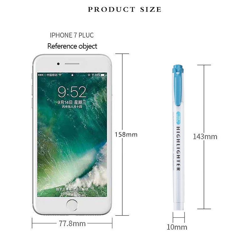 Set 5 Bút Đánh Dấu Hai Đầu Màu Sáng Dễ Thương