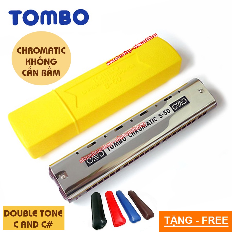 Kèn harmonica Chromatic Tombo S-50 với 50 note 2 hàng lỗ tách biệt độc đáo Có Clip Thực Tế