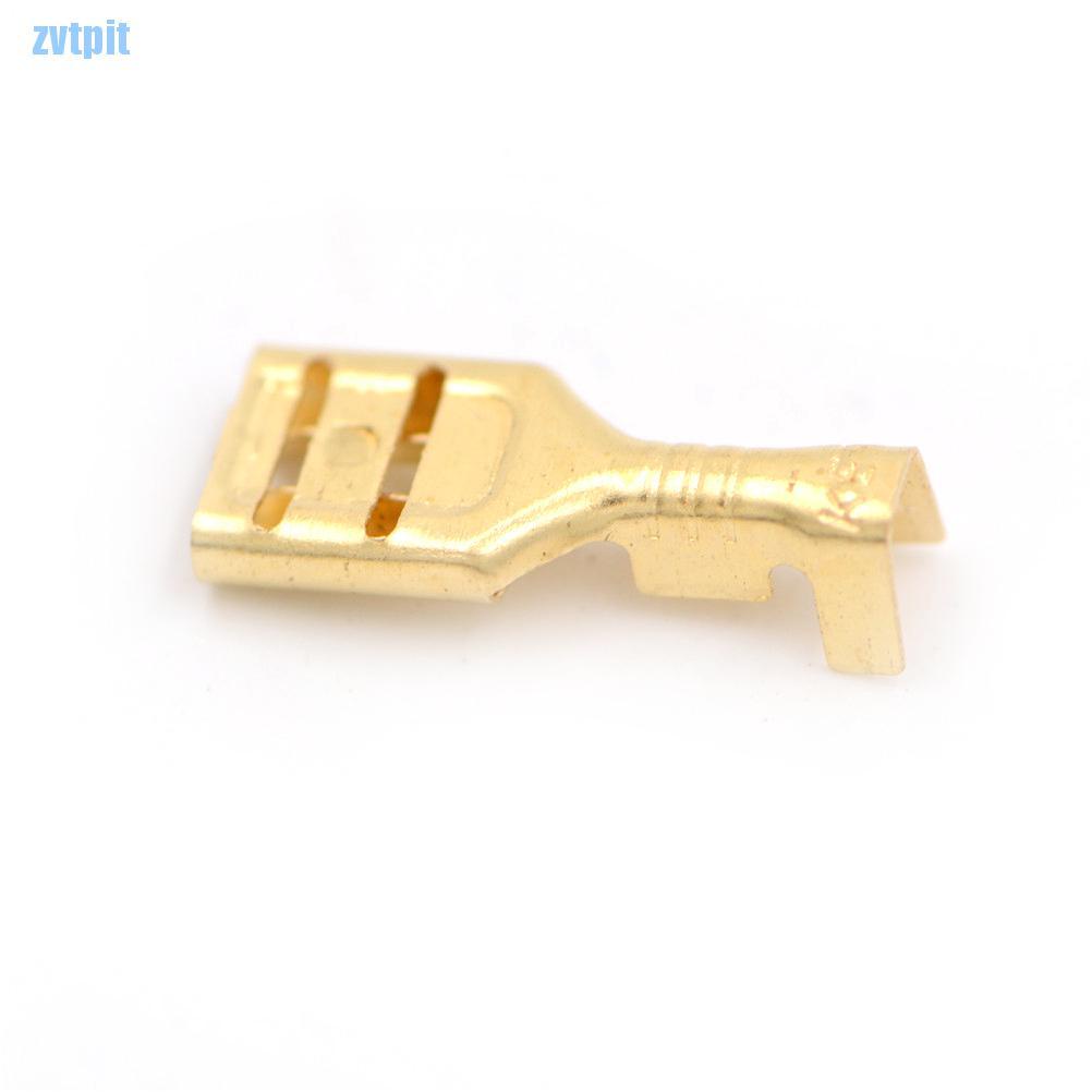 Set 100 Đầu Nối Dây Loa Xe Hơi Mạ Vàng 6.3mm