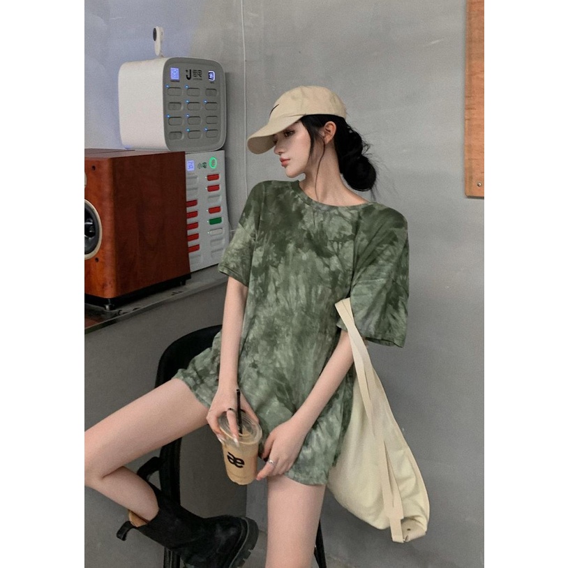 Áo Thun Ngắn Tay Hở Lưng Dáng Rộng Phong Cách Hàn Quốc Mùa Hè Hàng Mới 2022 Dành Cho Bạn Nữ