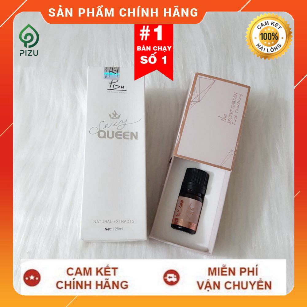 [HÀNG CHÍNH HÃNG] Bộ Đôi Phòng The Dung Dịch Vệ Sinh SEXY QUEEN PIZU 120ml &amp; Nước Hoa Vùng Kín MINIGARDEN 5ml