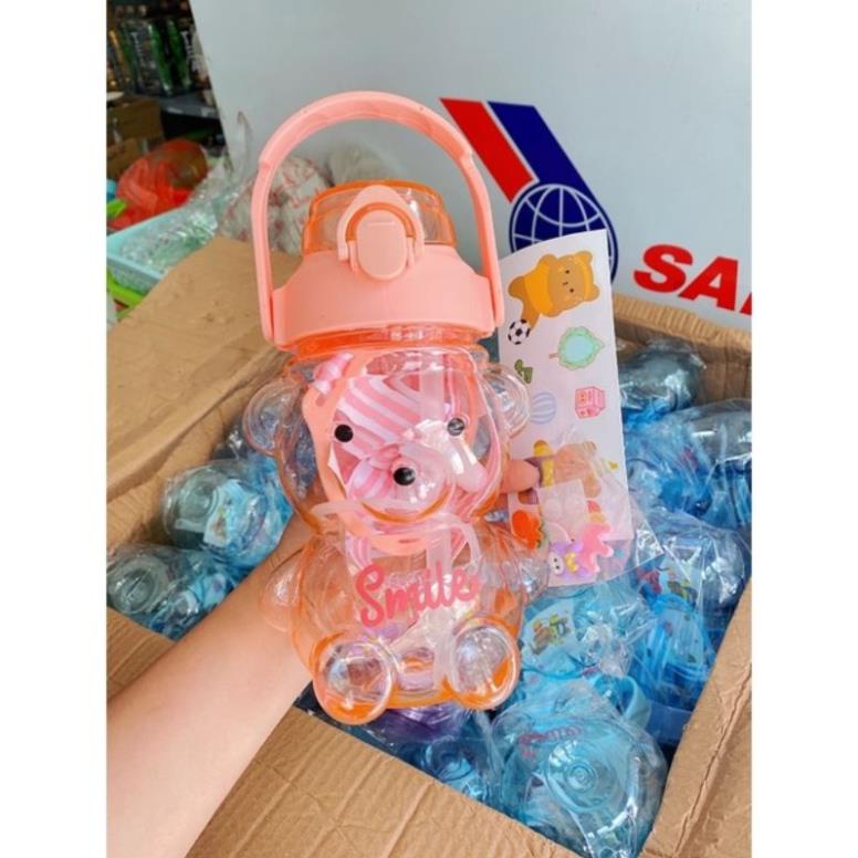 Bình đựng nước hình gấu Smile 1.000ml ( TẶNG KÈM STICKER)