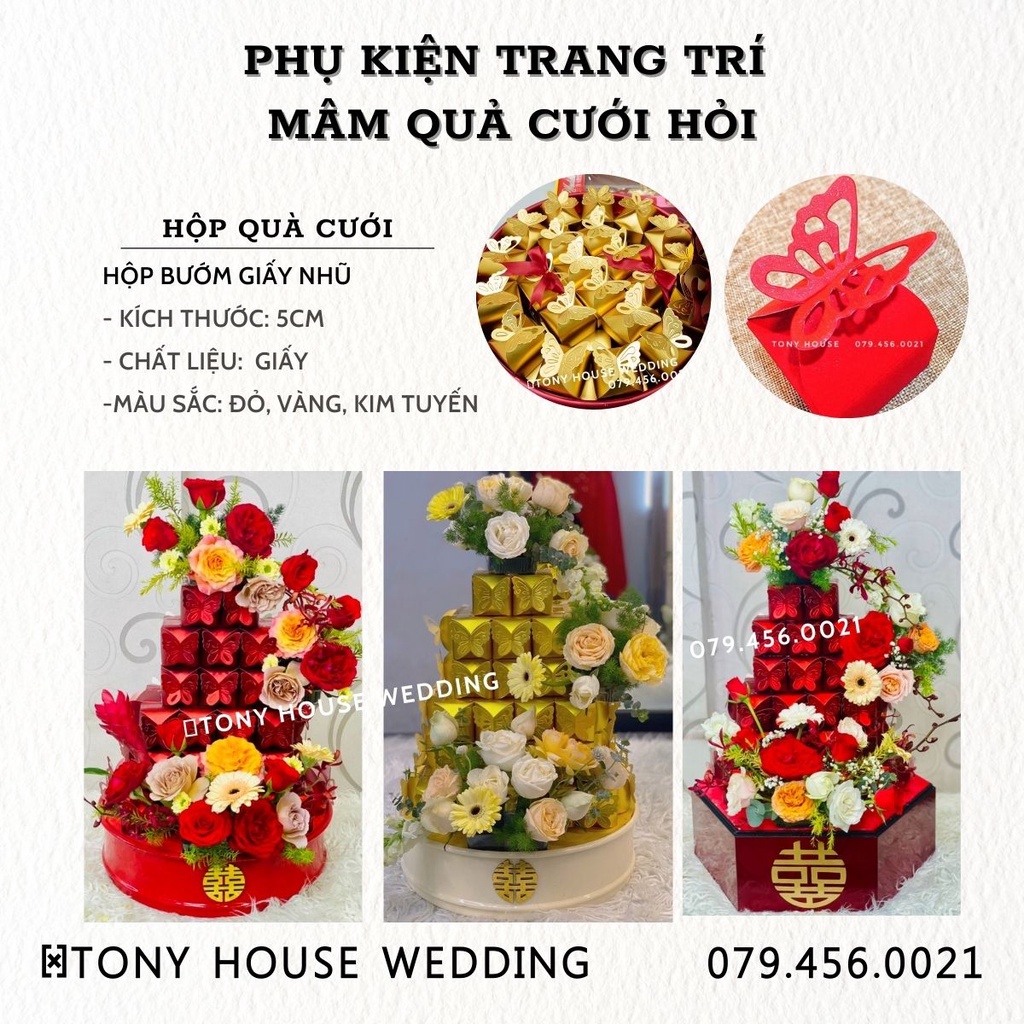 COMBO 20-30-50 HỘP BÁNH CƯỚI - HỘP QUÀ TẶNG ĐÁM CƯỚI - TONY HOUSE