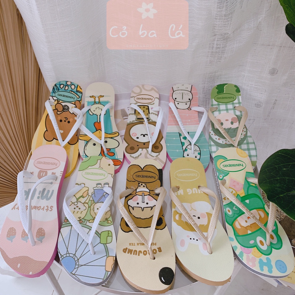 DÉP LÊ COBALA SHOES - DÉP XỐP HOẠT HÌNH - DÉP NỮ XỎ NGÓN  ĐẾ BỆT - DÉP ĐI MƯA - DÉP TRONG NHÀ - D21053300
