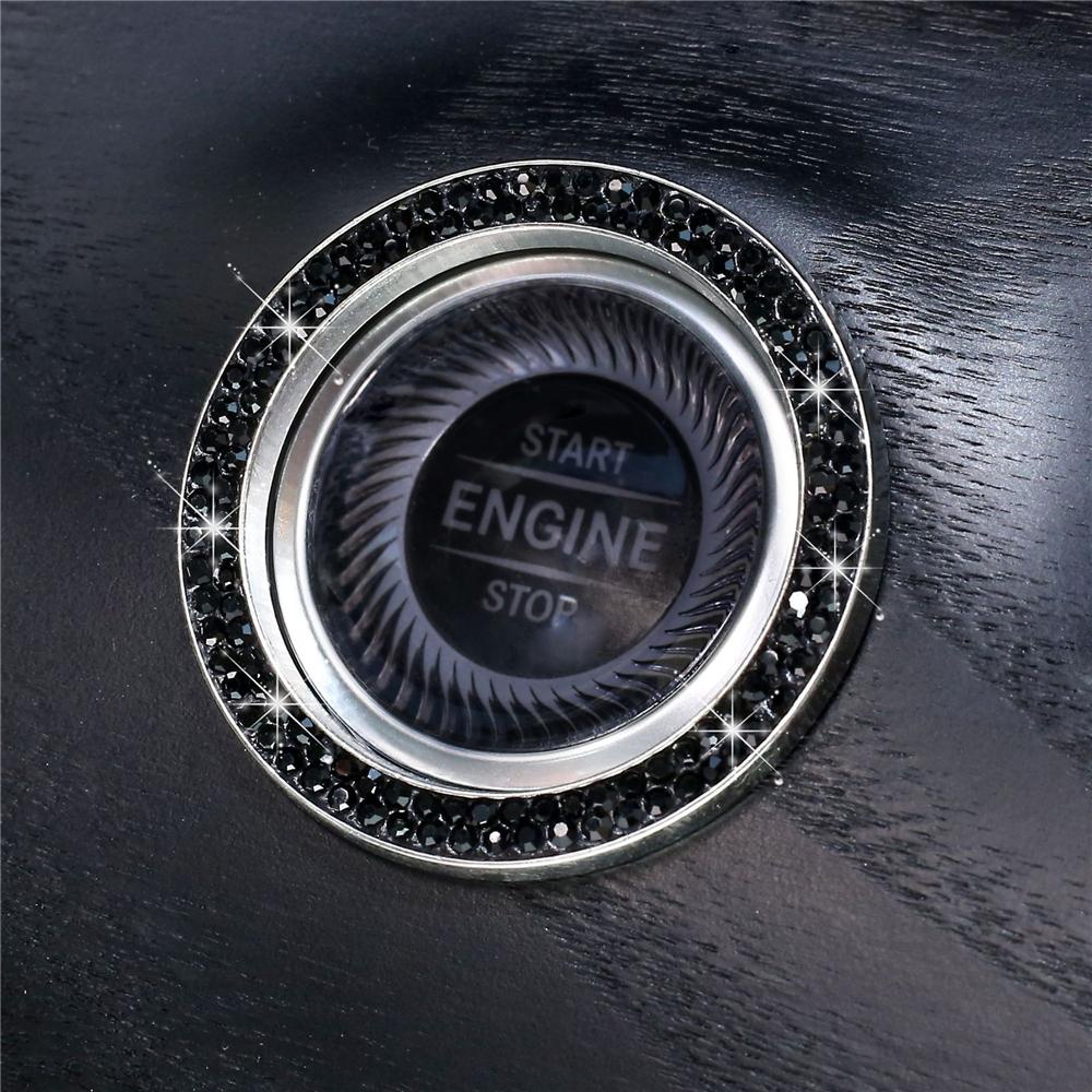 Nhẫn SHOUKEY Lấp Lánh|Nhẫn Thiết Kế Độc Đáo Thời Trang Cao Cấp|Ốp Nút Bấm Khởi Động Xe Hơi Họa Tiết Kim Cương Sang Trọng