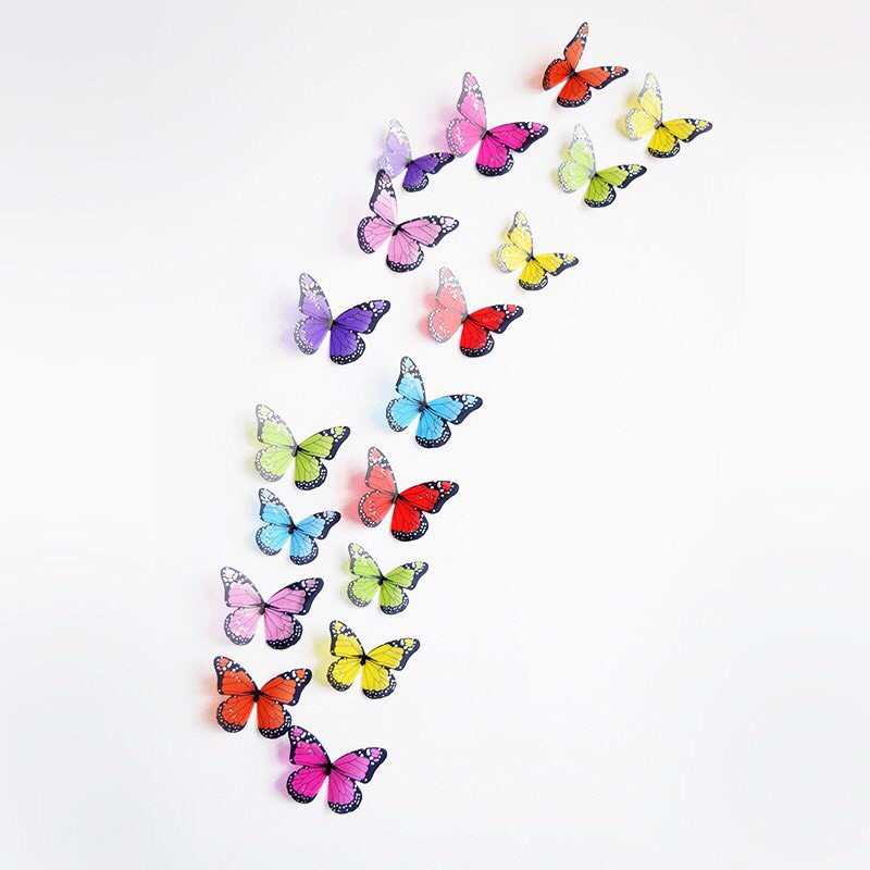 Sét 18 bướm dán 3D trang trí tường