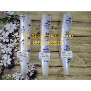 100 ly pp sọc + nắp 450 - 480 - 500 - 700ml