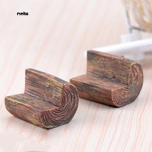 Mô Hình Ghế Dài Mini Bằng Nhựa Resin Dùng Để Trang Trí Nhà Búp Bê