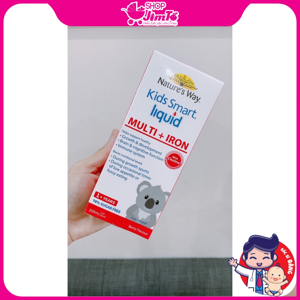 Nature’s Way Kids Smart Liquid Multi + Iron Bổ Sung Sắt Và Vitamin Cho Bé Lọ 200ml