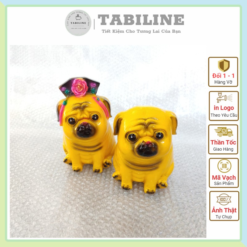 Lợn đất heo đất ống heo tiết kiệm tiền TABILINE Cặp cún phu thề siều đẹp LD59