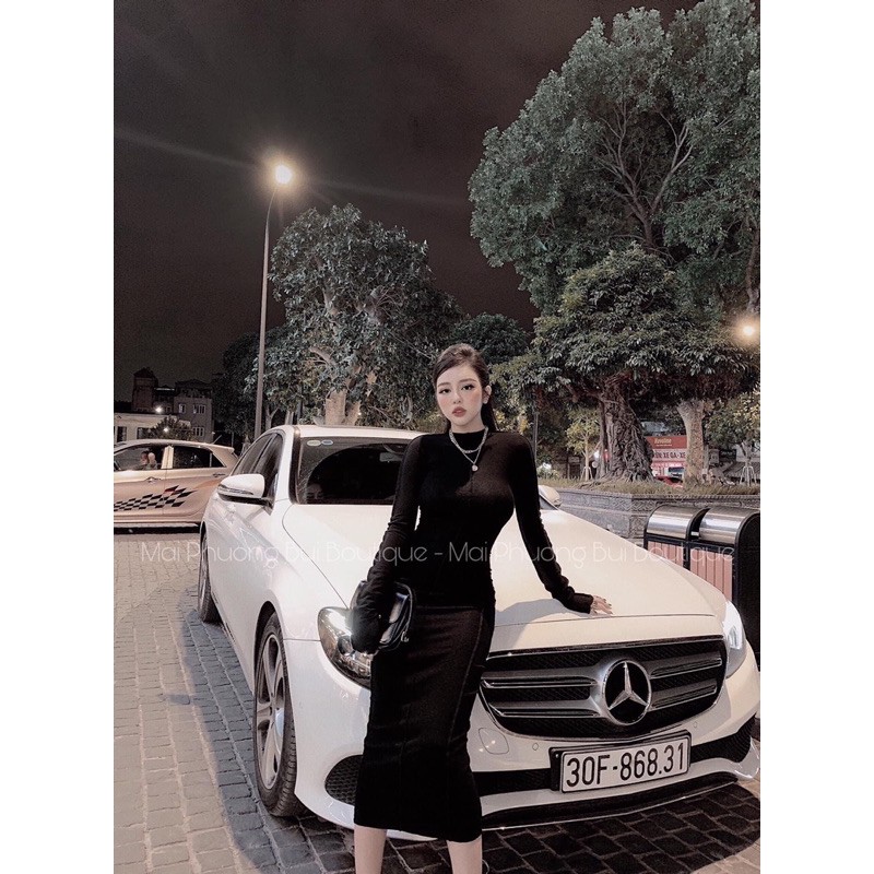 Váy body thun zip dài tay hàng đẹp mpb✌️2 màu ảnh thật | BigBuy360 - bigbuy360.vn