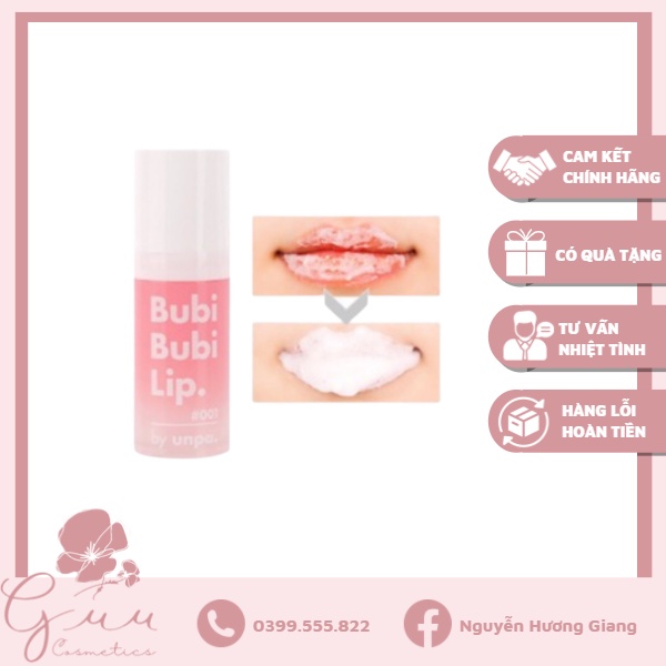 Tẩy da chết môi sủi bọt Bubi Bubi Lip - Guu