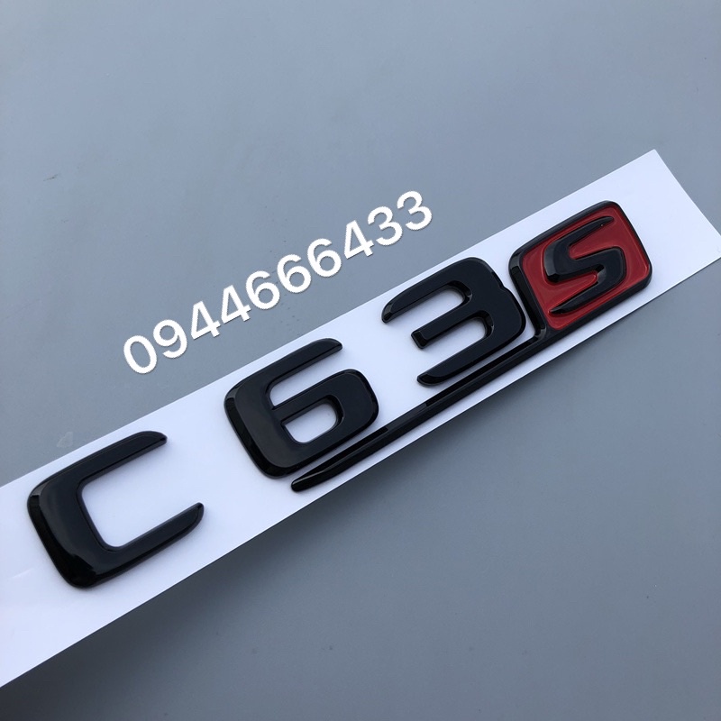 Chữ c63s màu đen , Tem c63 amg , logo c63s 4matic