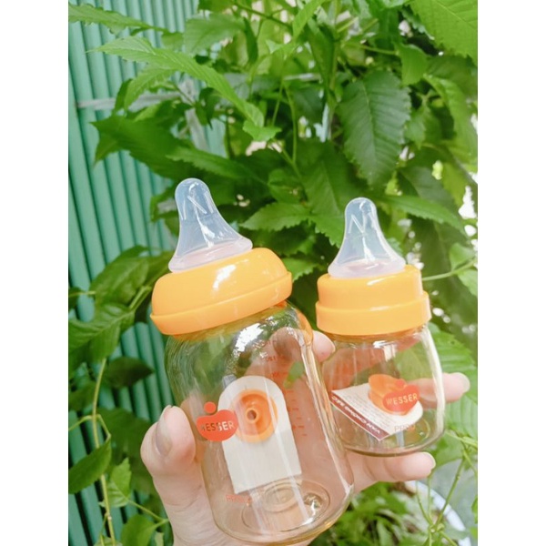 Bình Sữa Wesser Nhựa PPSU Cao Cấp Kèm Van Chống Sặc 60ml, 140ml, 250ml