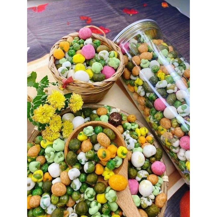 Đậu phộng, đậu hà lan mix vị Ngon Giòn Bùi, Đậm Vị - Đồ Ăn Vặt