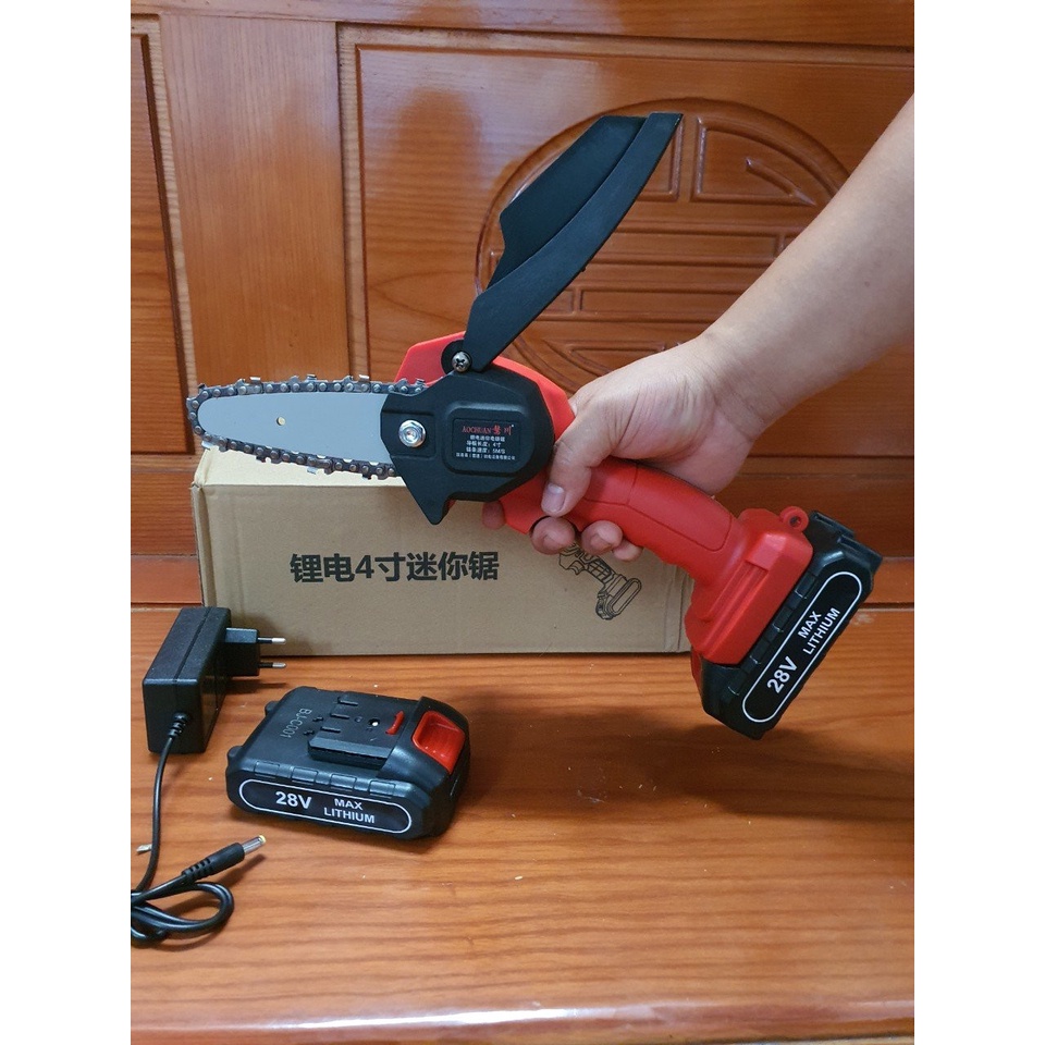 Máy cưa gỗ cầm tay mini chạy pin FUTA 28V - Máy Cưa Pin 28v - máy cưa xích dùng pin 28V