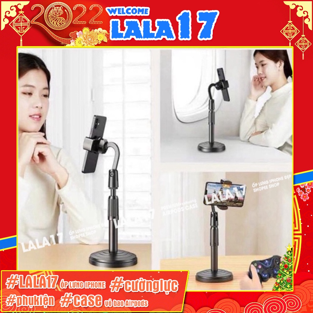 Giá Đỡ Điện Thoại Livestream - kệ kẹp điện thoại để bàn Xem Video Ổn Định Xoay 360 Độ Dùng Để Quay Phim Ghi Hình Đa Năng