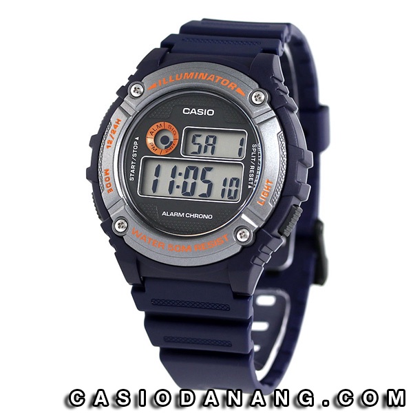 Đồng hồ nam dây nhựa Casio Standard chính hãng Anh Khuê W-216H-2BVDF (43mm)