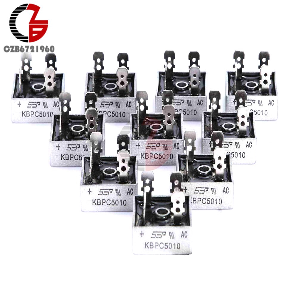 5Pcs KBPC1010 KBPC1510 KBPC2510 KBPC3510 KBPC3510W KBPC5010 Power Diode Bridge Rectifier 15A 25A 35A 50A 1000V KBPC Commutator | BigBuy360 - bigbuy360.vn