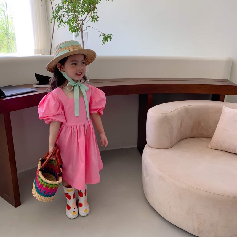 váy thô hồng trơn
