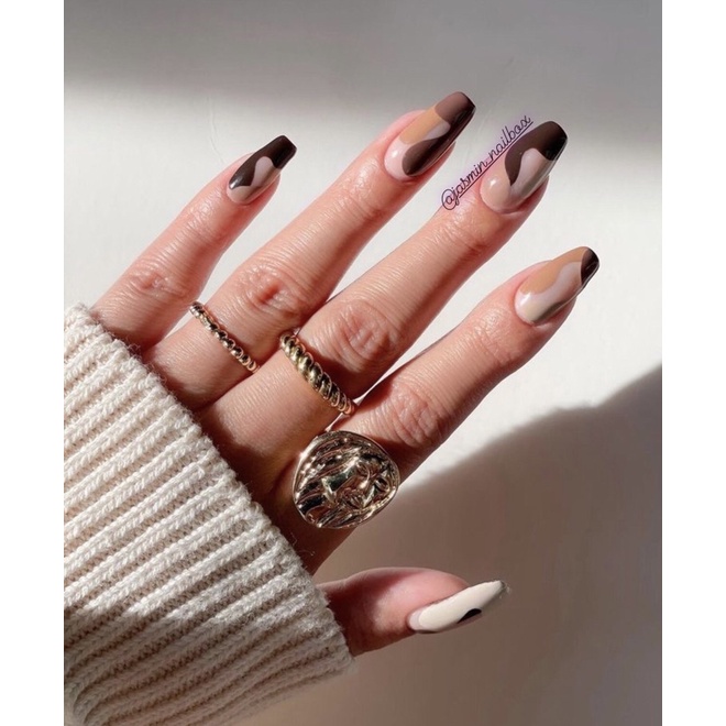 [Mã NHUQAD giảm 10% đơn 100k] [ NAIL BOX] Nailbox móng úp thiết kế sẵn mẫu vẽ vintage