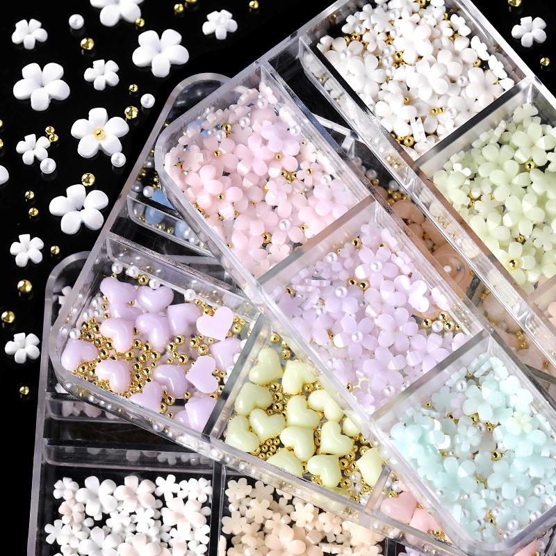 Phụ kiện trang trí móng DIY UR SUGAR bằng nhựa resin có thể thay đổi màu sắc nhiều kiểu tùy chọn