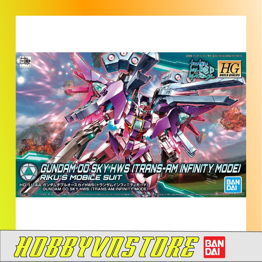 Mô hình lắp ráp Gundam- HGBD 1/144 Gundam 00 Sky (Trans-AM Infinite Mode)