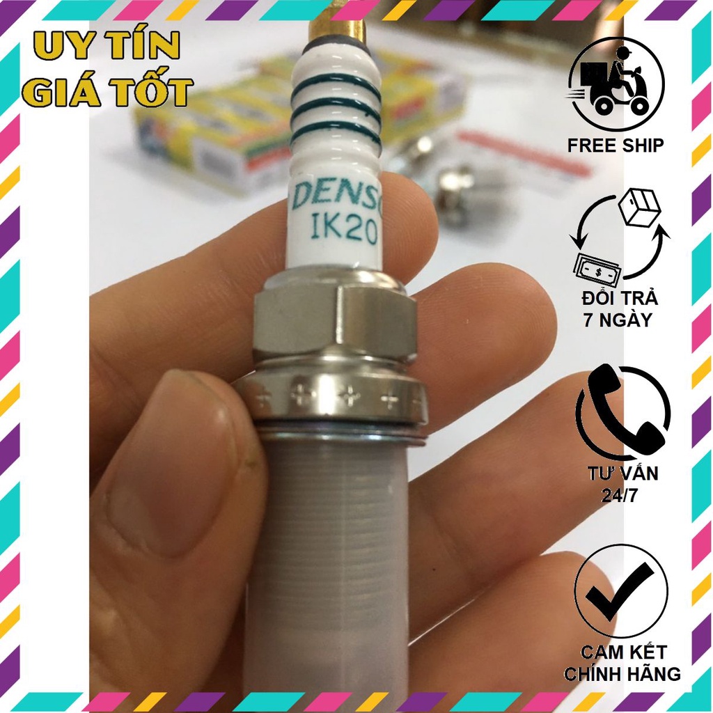 ✅GIÁ TỐT✅Bugi Denso Iridium IK20 Tiết Kiệm Nhiên Liệu Tăng Cường Độ Đánh Lửa Độ Bền - Giác 16 Chân N