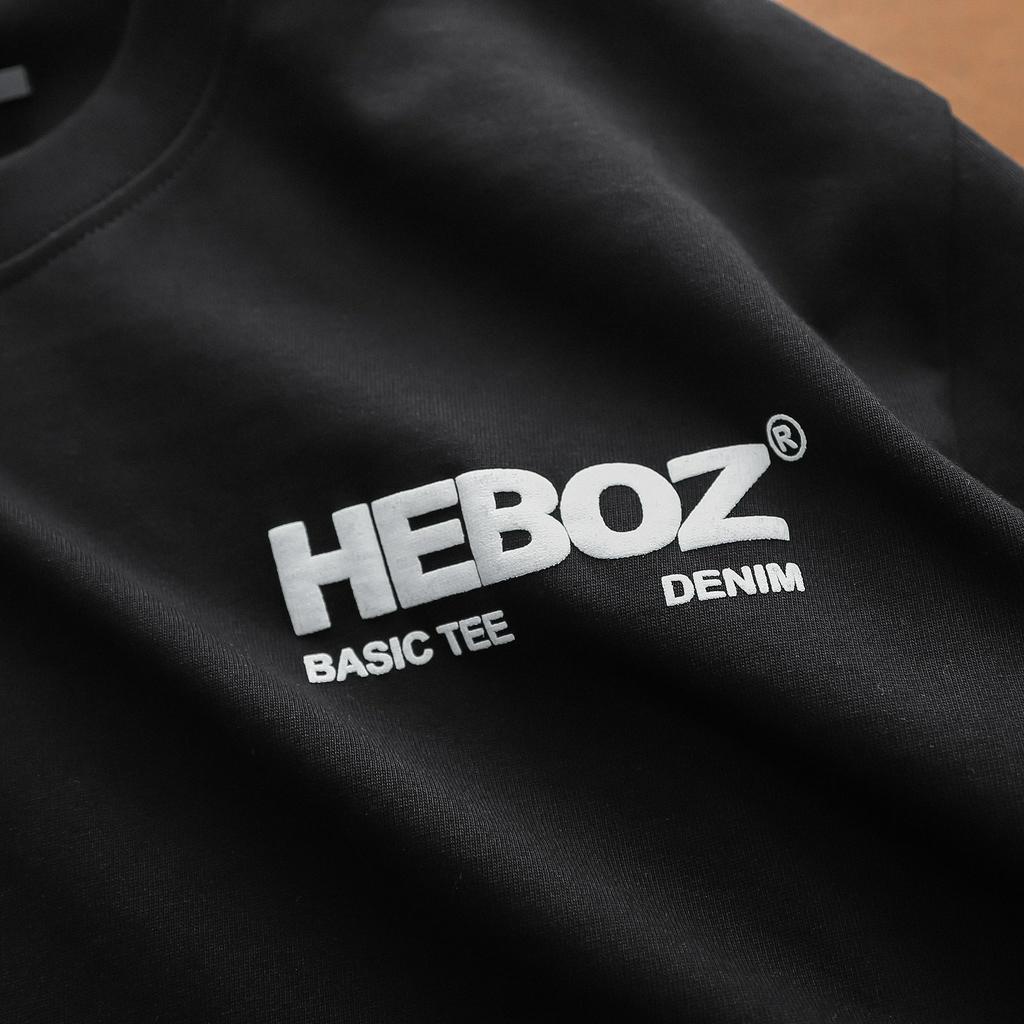 Áo thun nam cổ tròn chất vải cotton 2 chiều cao cấp right print Heboz 3M - 00001533