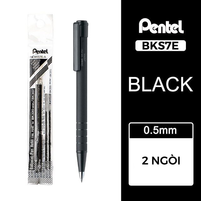 Ngòi Bút Bi Pentel BK250 /Ruột Bút Bi Nhật Bản Pentel BK250 - BKS7E nét 0.7mm