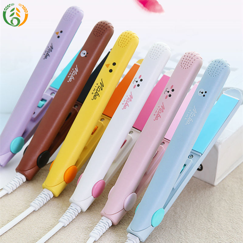 【CELE】Curling Rod Hair Straightener Student Mini Electric Splint Straight Curl Dual-use Bangs Straight Curler